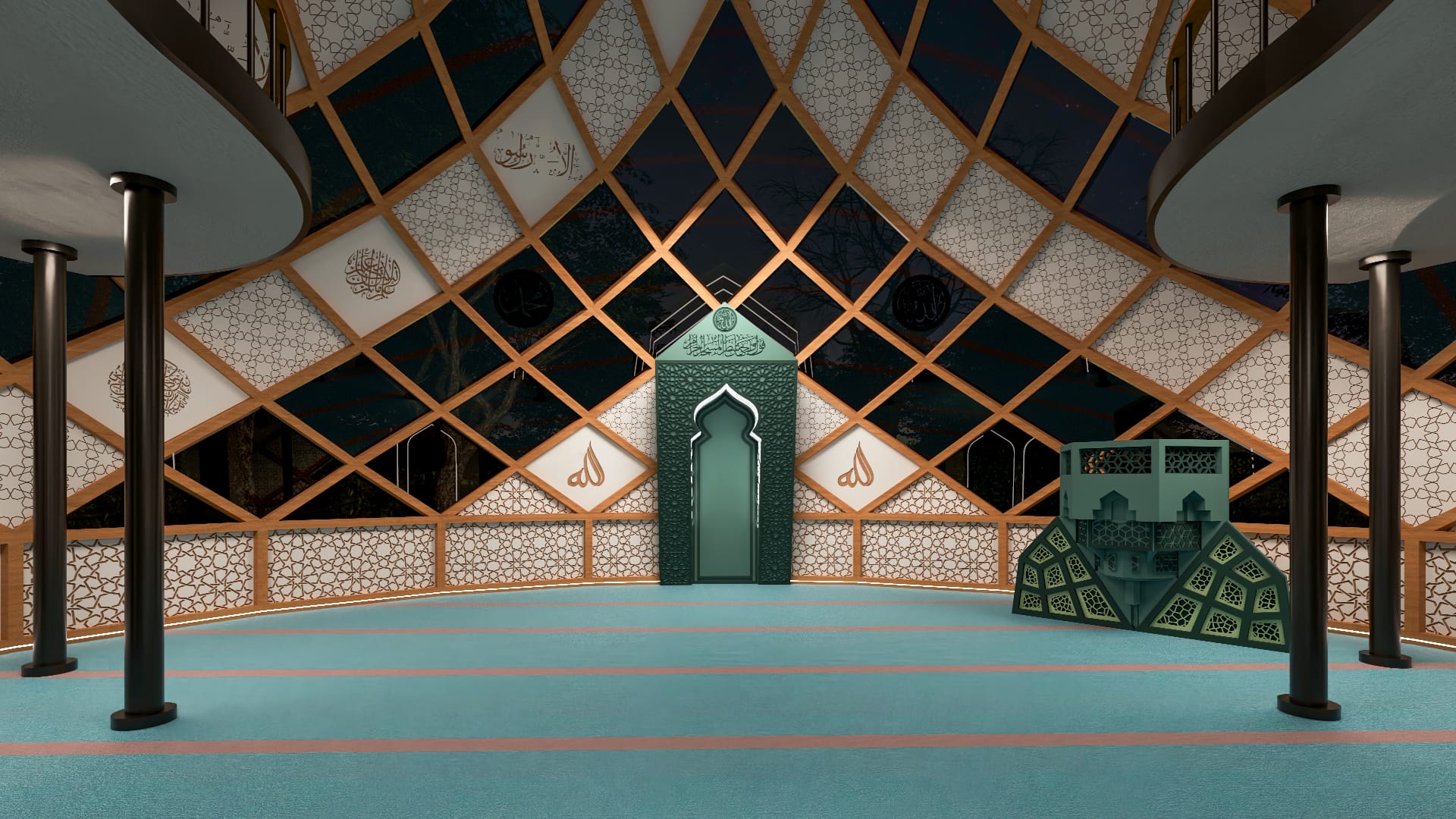 Asvikon Dome Mosque Interior